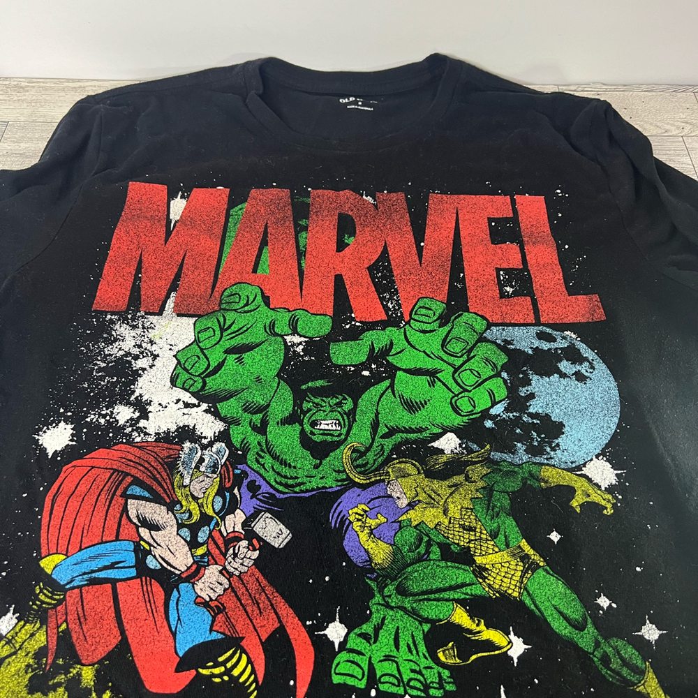 Marvel Comics Graphic T-Shirt Men’s Medium,Retro Comic Book Print, Thor, Hulk…